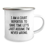 Funny Court Reporter Gifts from Friends, Unique Camping Mug for Court Reporters, Christmas Unique Gifts - Image 2